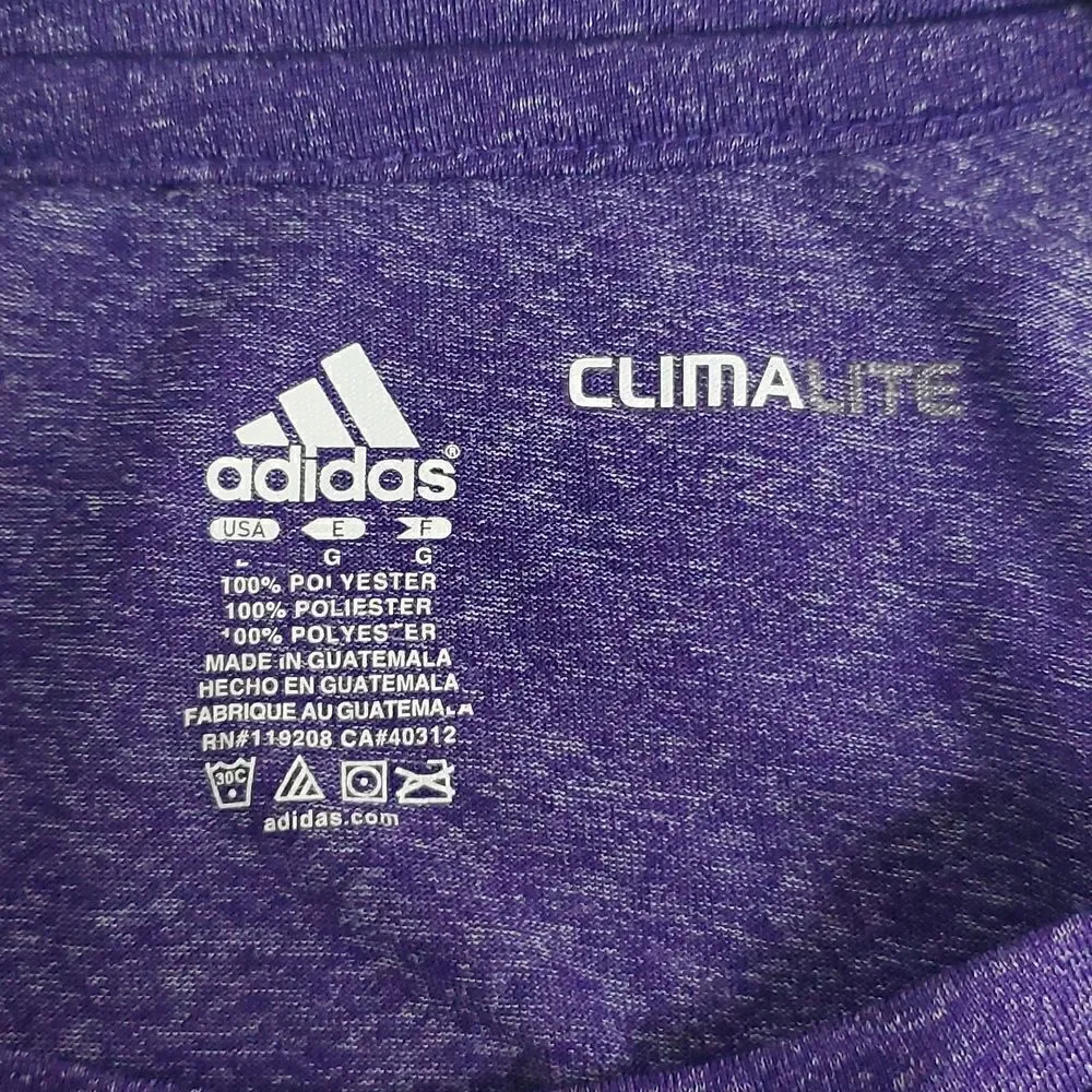 TCU Horned Frogs Adidas Short Sleeve Men's Climalite T Shirt Size L